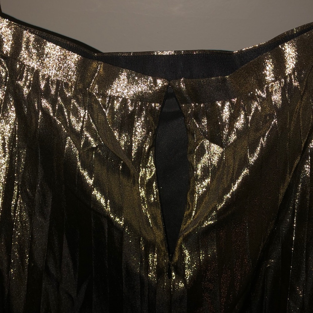 NWT J.Crew Point Sur Pleated Metallic - Midi Skirt - Picture 5 of 5